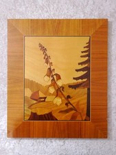 Image En Marqueterie En Bois Antique - Vintage - Fait Main - 39 Cm X 33 Cm