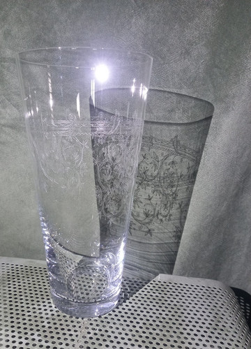 Ancien grand vase cristal - grand, en