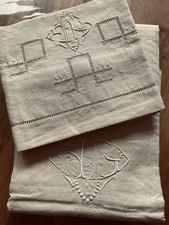 drap ancien en lin et ses