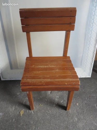 Chaise enfant bois 1960 1970 - chaise, /