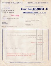 CHARAVINES - FACTURE + TRAITE