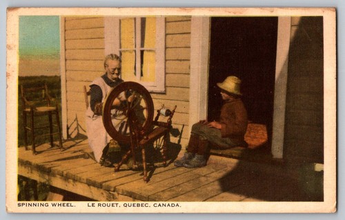 Postcard spinning wheel le - spinning,