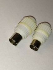 COAXIAL PRISE Male TV TNT Câble d'antenne  Lot 2 Pcs  diam.9.65 ext.    E12h31/7