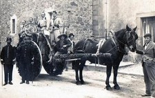 CPA 11 TALAIRAN TALAIRAN CARNIVAL PHOTO CARD FLOWER CHAR WITH ORCHESTRA