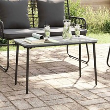 Table de Jardin Poly rotin Mobilier de jardin Table Moderne polyvalente vidaXL v