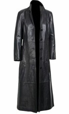 Trench-coat en cuir pour femme