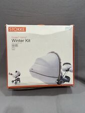 STOKKE Xplory WINTER KIT White Hood With Detachable Sheepskin Rim 100% Complete