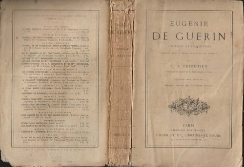 Eugénie guérin journal - eugénie,