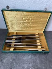 12 Anciens Couteaux Table Pluton Inox Dans Boîte Ménagère Coffret