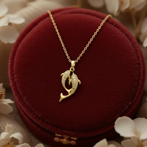 Collier poissons rouges - «,