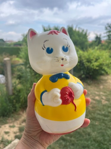 Jouet vintage culbuto - vintage, chat