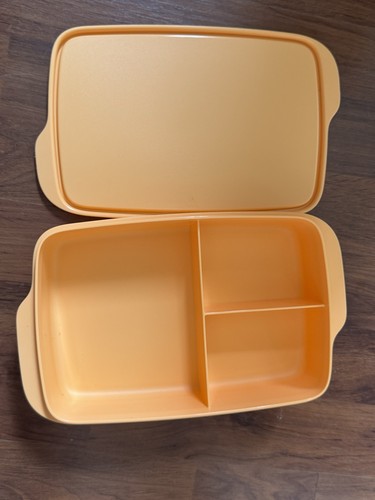 Lunch box orange tupperware - box,
