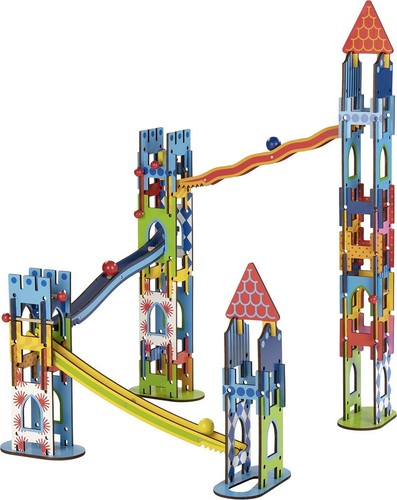 Toboggan boules château - toboggan, château-