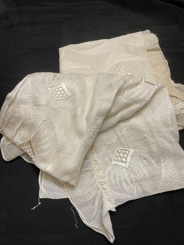 Rideau ancien voile coton - ancien,