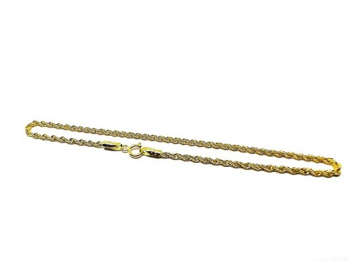 Bracelet corde jaune massif - or,