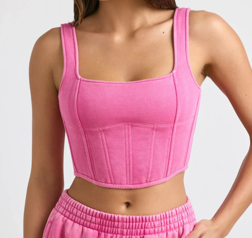 Crop top corset jersey - crop,