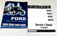 Ford 2600 3600 4100 4600 Tractor Operators Owners Manual + Supplement Manual Set