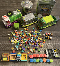 TRASH PACK 150 TRASHIES FIGURE LOT TRASH TRUCKS CANS CASE & MORE