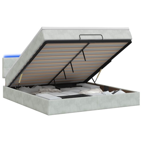 Lit coffre avec matelas led - coffre, et