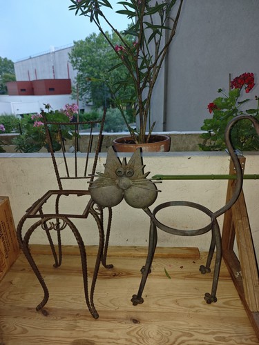 Lot supports pot fleurs - pot,