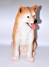 Attractive and Cute Shiba Inu Statue Made of Resin Realistic Pet Sculpture USED