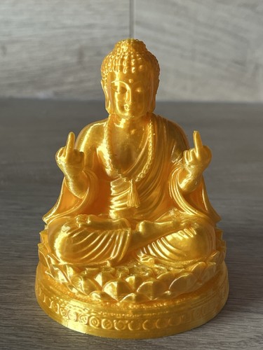 Statue bouddha assis dorée - bouddha, en