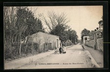 Old postcard Limeil-Brevannes, Avenue des Deux-Clochers 