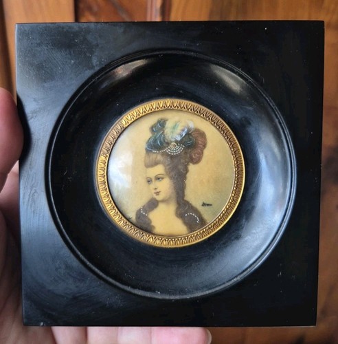 Peinture miniature 19eme - peinture,