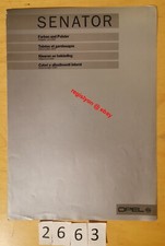 OPEL SENATOR COULEURS ET