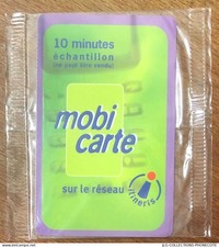 MOBICARTE 10MN VIOLETTE MBC MOBI PREPAYÉE PREPAID TELECARTE SCHEDA RECHARGE GSM