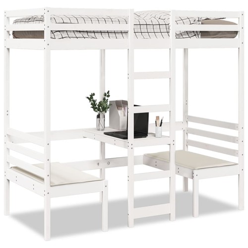 Lit mezzanine avec bureau - , et