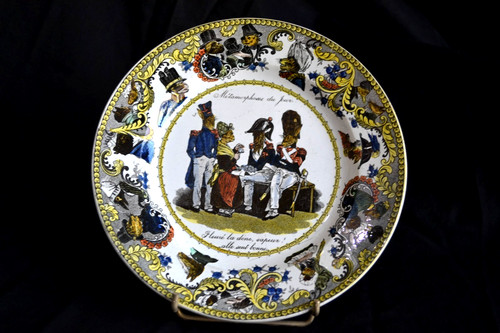 Assiette faience fine creil - assiette,