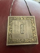 EAM Sterling Silver  Compact Purse Ornate Mirrored Makeup