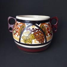 ANCIEN SUCRIER faïence PAUL FOUILLEN QUIMPER sans couvercle décor vigne raisin