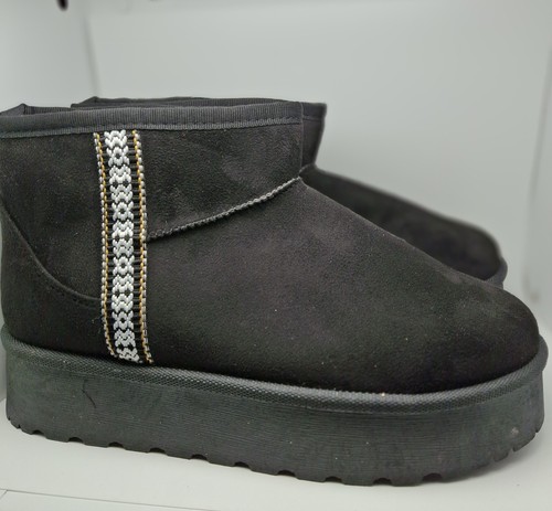 Bottines fourrées noir neuve - bottines,