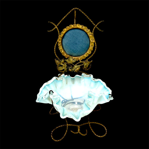 Coupelle verre opalin laiton - coupelle,