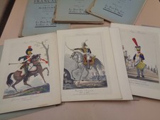 Lot de 58 gravures d'uniformes