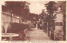 Old postcard 95 BEAUMONT SUR OISE NAUTICAL STADIUM OF BEAUMONT PERSIAN CANETON CLUB