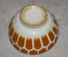 OLD DIGOIN SARREGUEMINES POTTERY BOWL GEOMETRIC DECOR