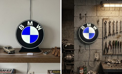 Enseigne bmw lumineuse led - enseigne, usb