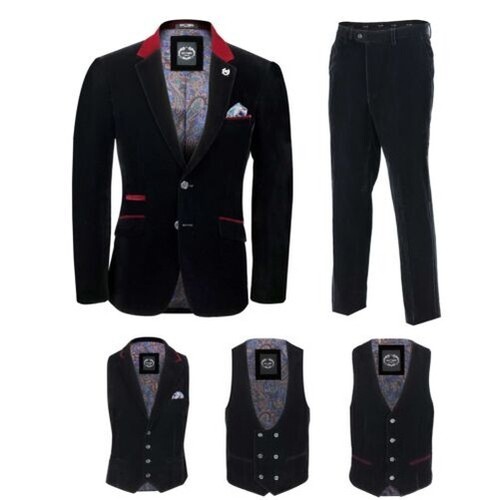 Hommes velours noir vintage - vintage, 3