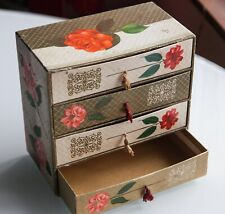 Small Antique Cardboard Drawers Drawers Pink Flowers Furniture