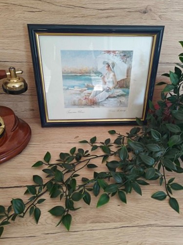 Tableau bas relief - femme, au