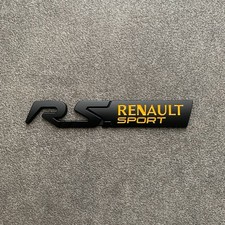 Logo Monogramme RS Renault Sport Pour Clio Mégane Twingo Noir Jaune