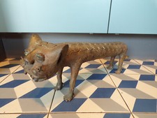 Statue BRONZE cire perdue LEOPARD-FON-AFRIQUE-DAHOMEY-Bénin-mi XXe-1950-Panthère