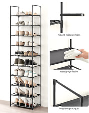 Étagères à chaussures Meuble de Rangement 10 Niveaux Placard Pour Souliers Neuf
