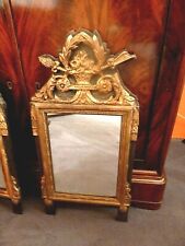 Miroir Style Louis XVI En Bois Sculpté Et Doré 