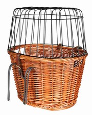 2806 Panier de vélo avant pour chien, 44 × 48 × 33 cm, naturel