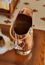 Seau à charbon ancien en cuivre