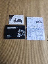 lexmoto 125cc scooter document holder & user manaul